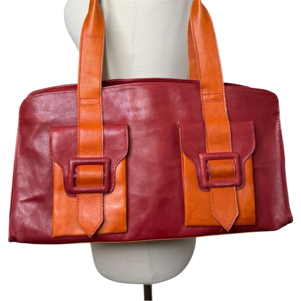 Leaders in Leather Vintage Leather Tote Bag - Picture 2 of 16